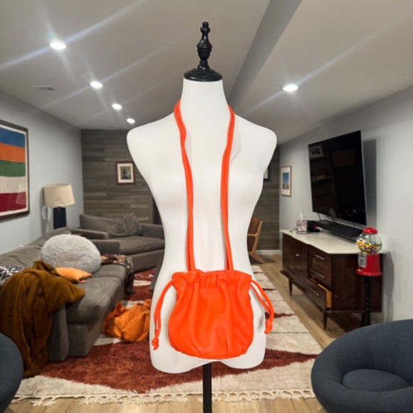 Clare V Emma Drawstring Bucket Bag - Orange - Picture 3 of 7